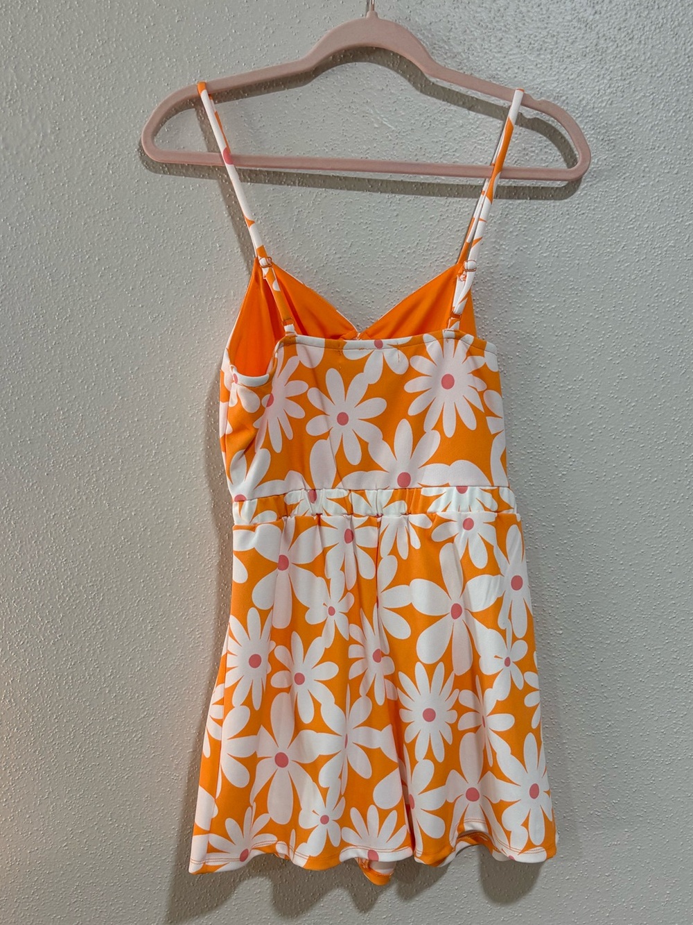 Madden NYC Romper Bundle Medium | NWT Orange Floral + EUC Tropical Leaf - Picture 3 of 7